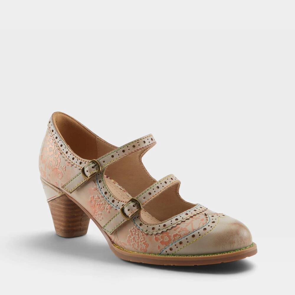 NEW SPRING STEP SHOES women's gaviria mary jane heel in beige